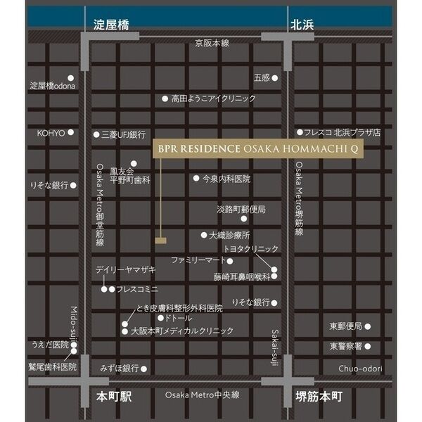 BPRレジデンス大阪本町Q15階1DK その他設備の画像