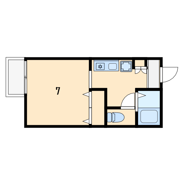 apartmenthouse nasaran1階1K 間取の画像