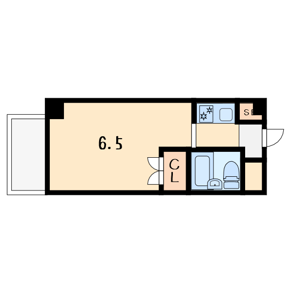 メゾン内久宝寺5階1R 間取の画像