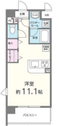 ディアコートハナテン6階1R 間取の画像