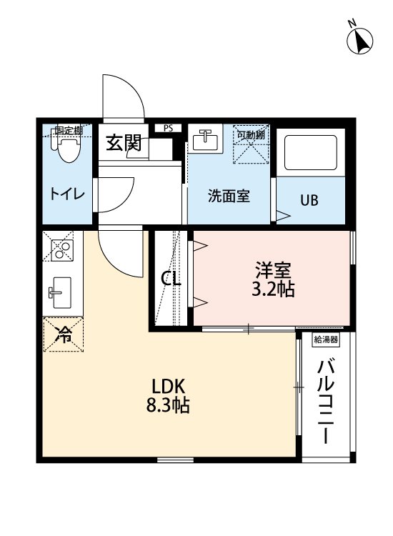 robot home 上飯田東町（ロボットホームカミイイダ）1階1LDK 間取の画像