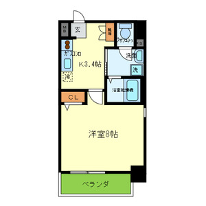  アクロスＮＯＤＡ7階1K 間取の画像
