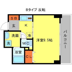 ウィスタリア京橋7階1K 間取の画像