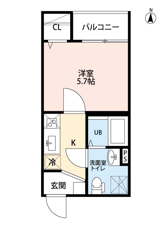 Ｔ.Ａ向島1丁目3階1K 間取の画像