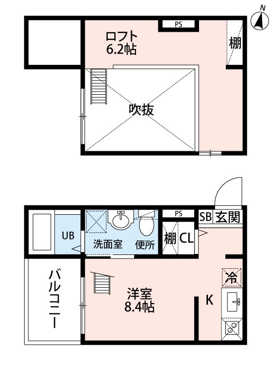 エスパシオ　ナカムラ1階1R 間取の画像