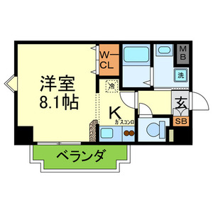 1Rの間取り画像