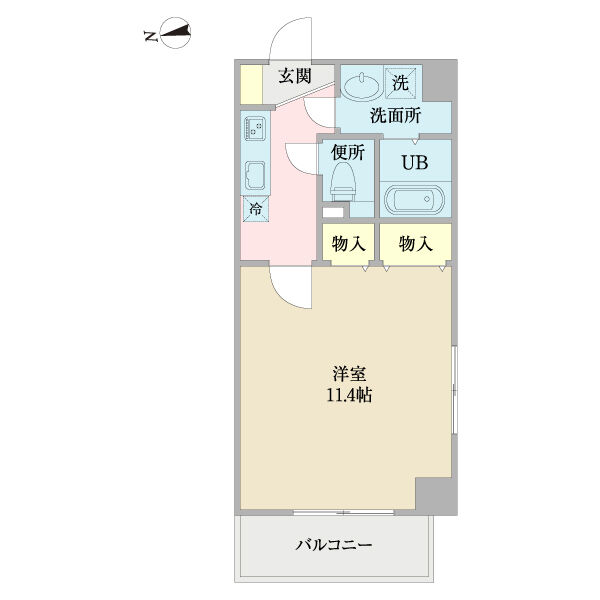 プレミアパリェ四天王寺07階1K 間取の画像