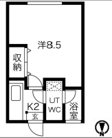 1Kの間取り画像