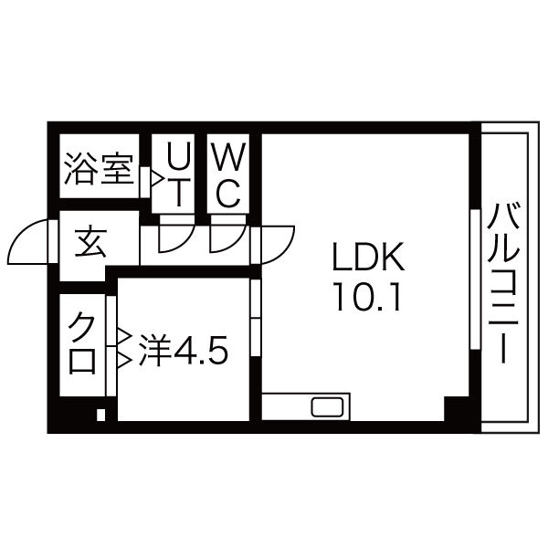 オズレジデンス東住吉05階1LDK 間取の画像