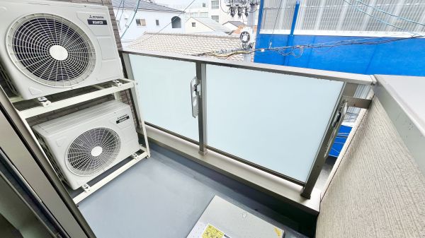 わいわいロード粉浜3階2DK ベランダの画像