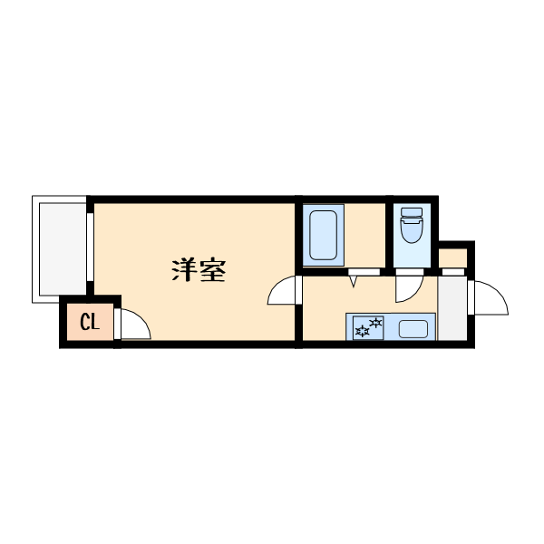 1Kの間取り画像