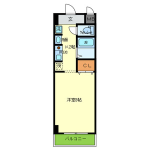  ＡＤＯＲＥＲ4階1K 間取の画像