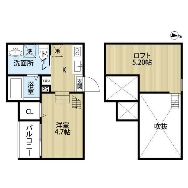 1Rの間取り画像