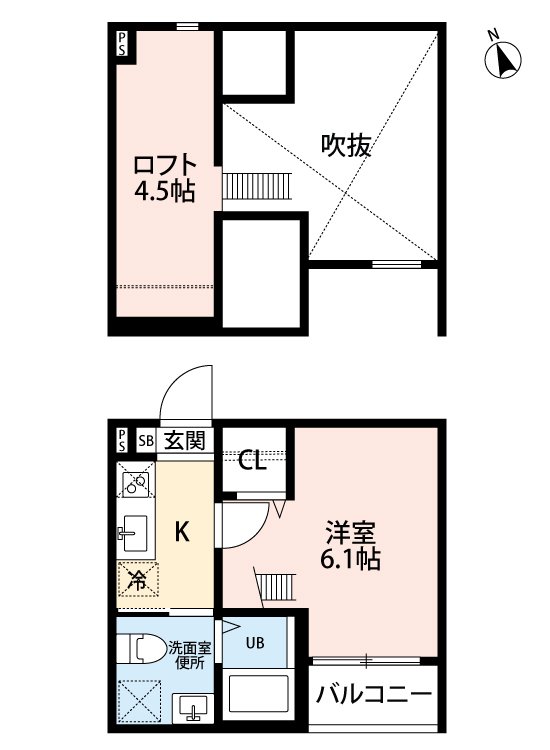 SAISON NOUVELLE 南川町1階1K 間取の画像