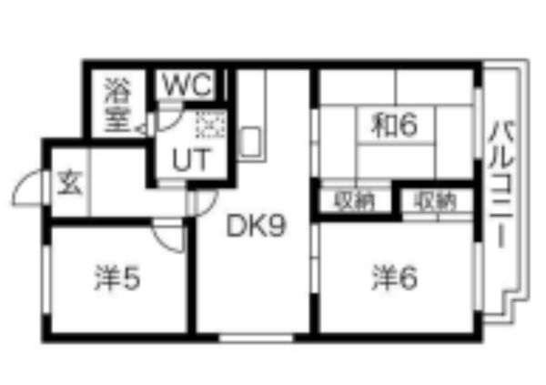 南海住之江ユーリプラザ11階3DK 間取の画像