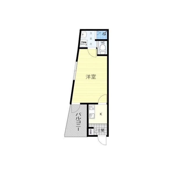 カーサフォルトゥナート額田駅前3階1K 間取の画像