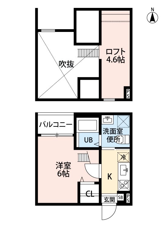1Kの間取り画像