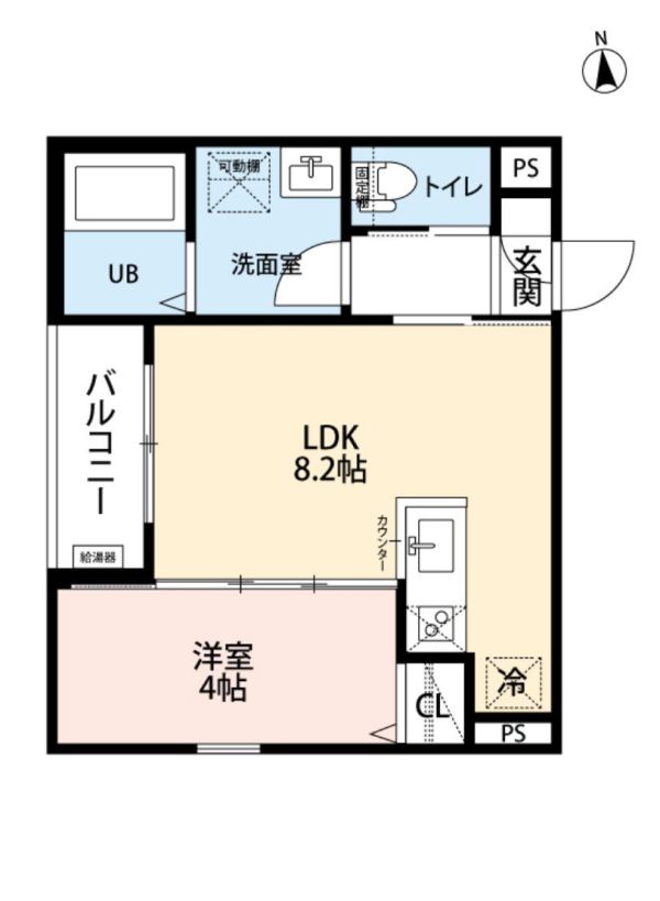 1LDKの間取り画像
