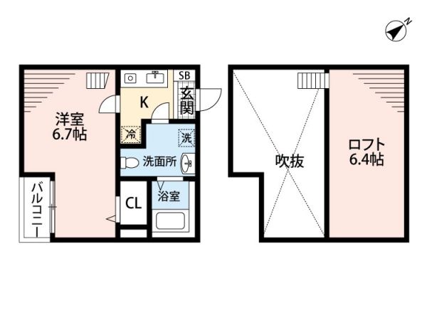 1Kの間取り画像