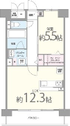 LUO MAROON6階1LDK 間取の画像