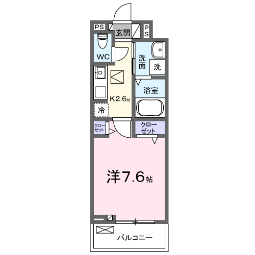 1Kの間取り画像