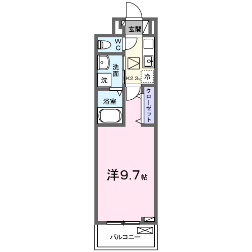 1Kの間取り画像