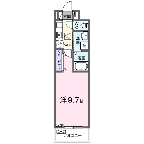 1Kの間取り画像
