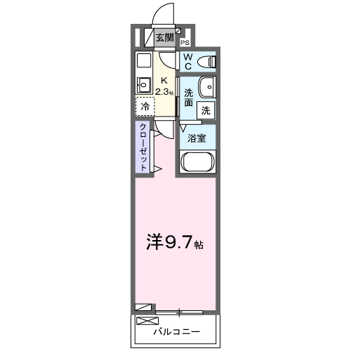 1Kの間取り画像