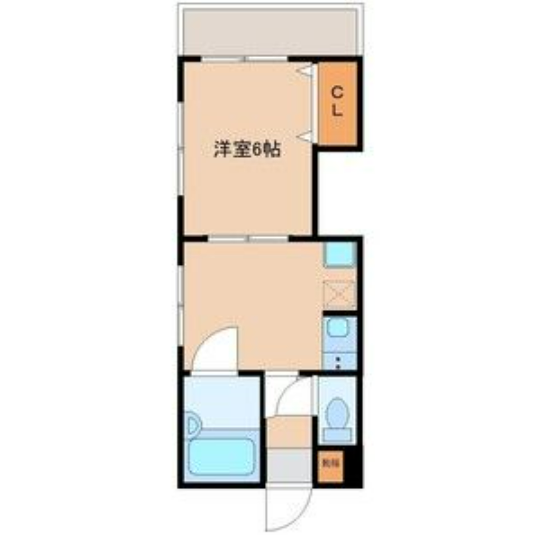 chocolate　abeno3階1DK 間取の画像