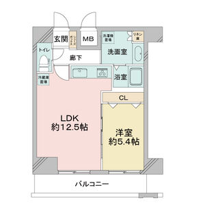1LDKの間取り画像