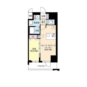1LDKの間取り画像