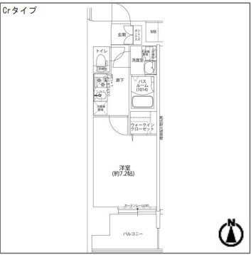 Louis Residence 天王寺町北3階1K 間取の画像