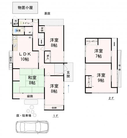 豊中市立花町戸建2階4LDK以上 間取の画像