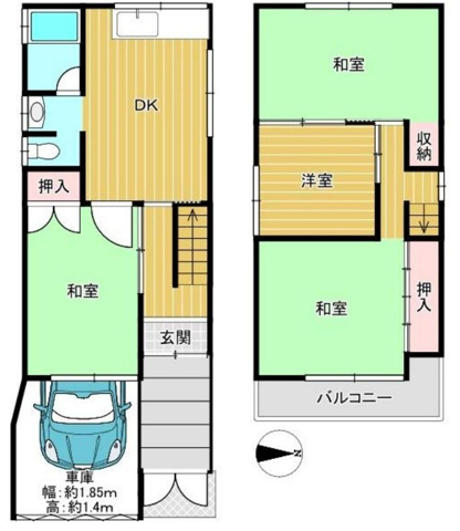 ダーチャオ萱島東2階4LDK以上 間取の画像