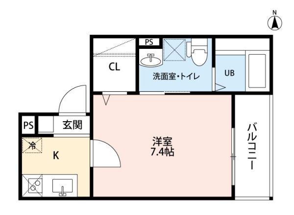 1Kの間取り画像
