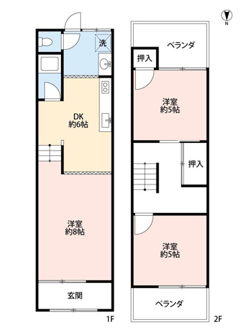 大阪府守口市金田町 戸建431階3DK 間取の画像