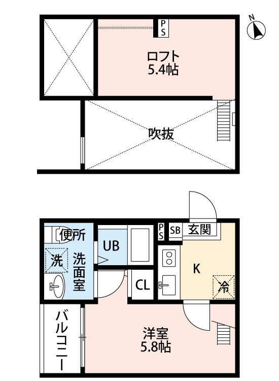 1Kの間取り画像