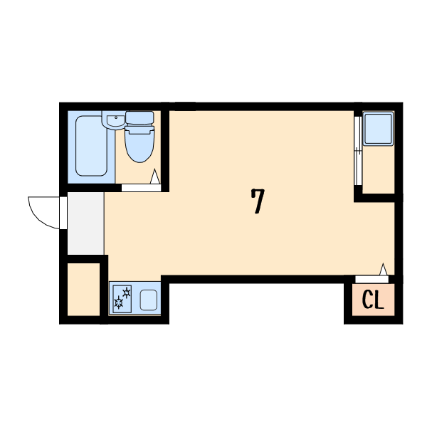 デイルーチェ上新庄04階1R 間取の画像