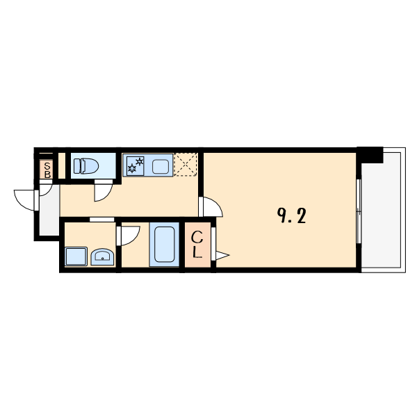 1Kの間取り画像