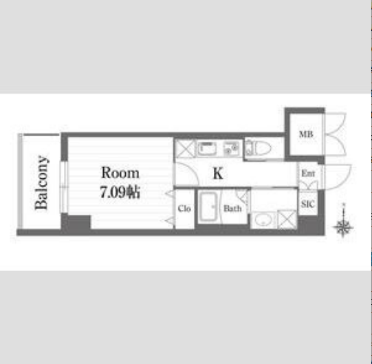 1Kの間取り画像