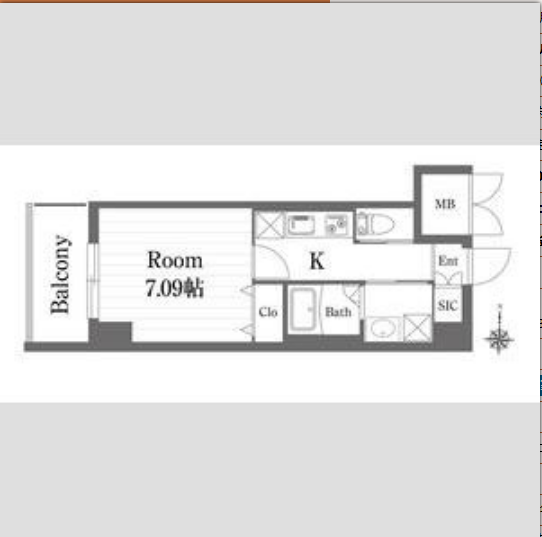 1Kの間取り画像