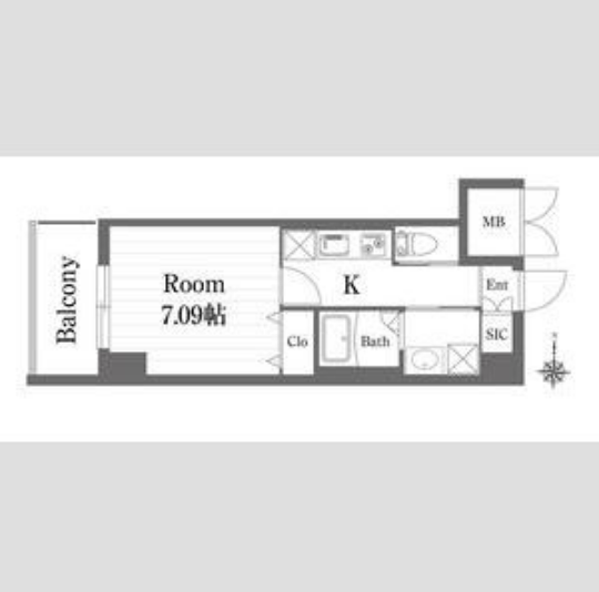 1Kの間取り画像