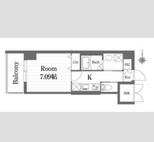 1Kの間取り画像