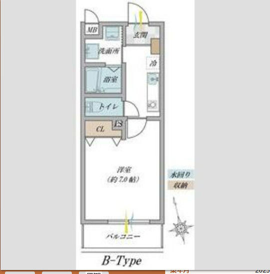1Kの間取り画像