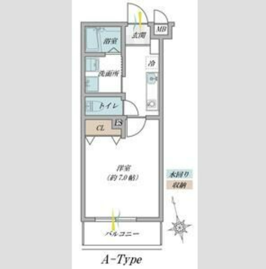 1Kの間取り画像