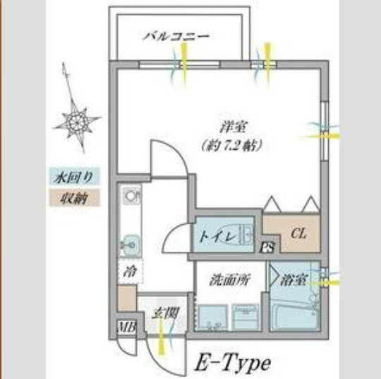 1Kの間取り画像