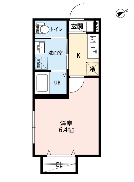 BAILA ＆Premium2階1K 間取の画像