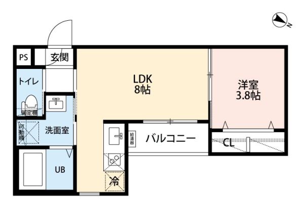 1LDKの間取り画像