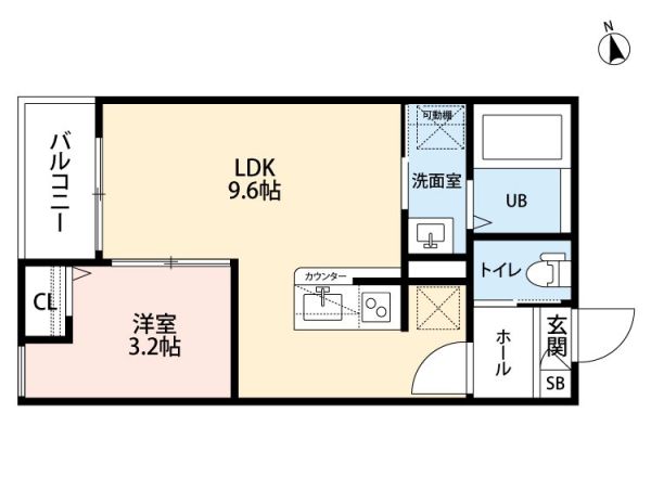 1LDKの間取り画像