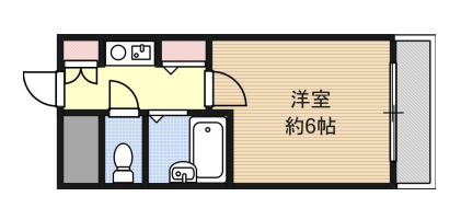 ハウスアイ上新庄2階1K 間取の画像